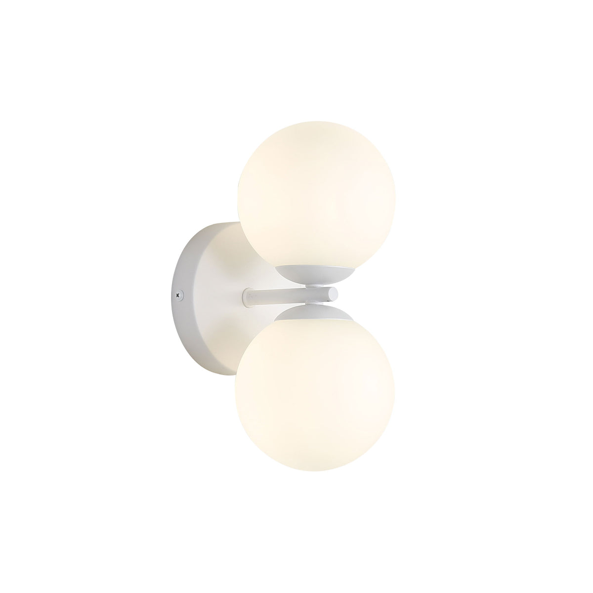 IP44 Opal Glass Wall Light - Oberon.2 White