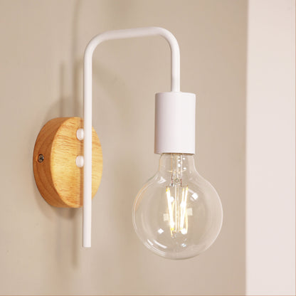 Real Timber Wall Light - Lane Wall White