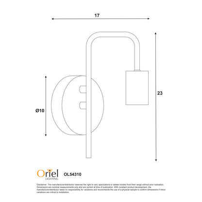 Real Timber Wall Light - Lane Wall Brass