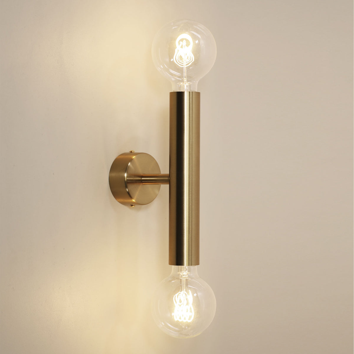 Twin Wall Light - Toli Satin Brass