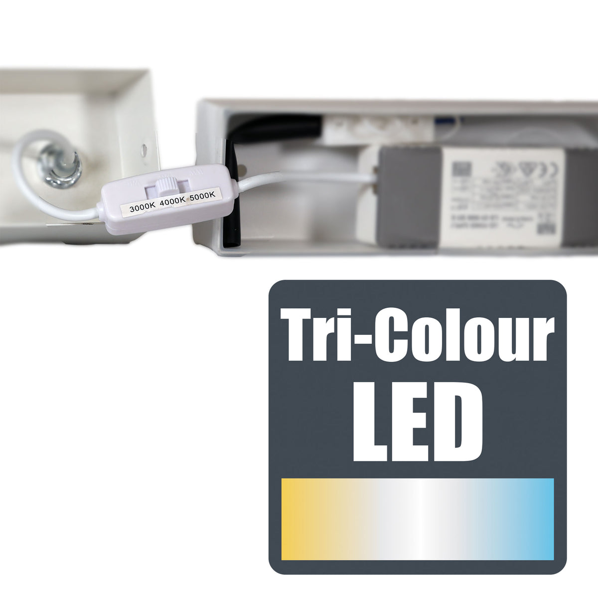 IP44 Tricolour LED Vanity Light - Kari.90 Chrome