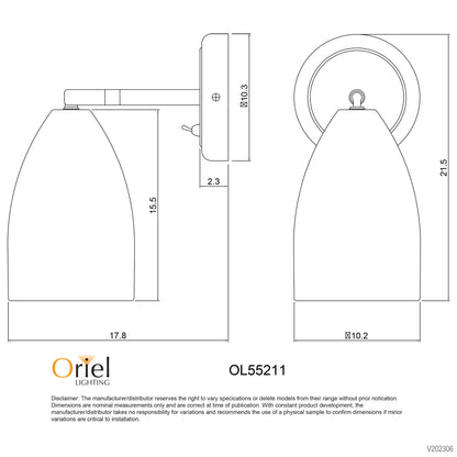 Adjustable Wall Light - Salem W Switch