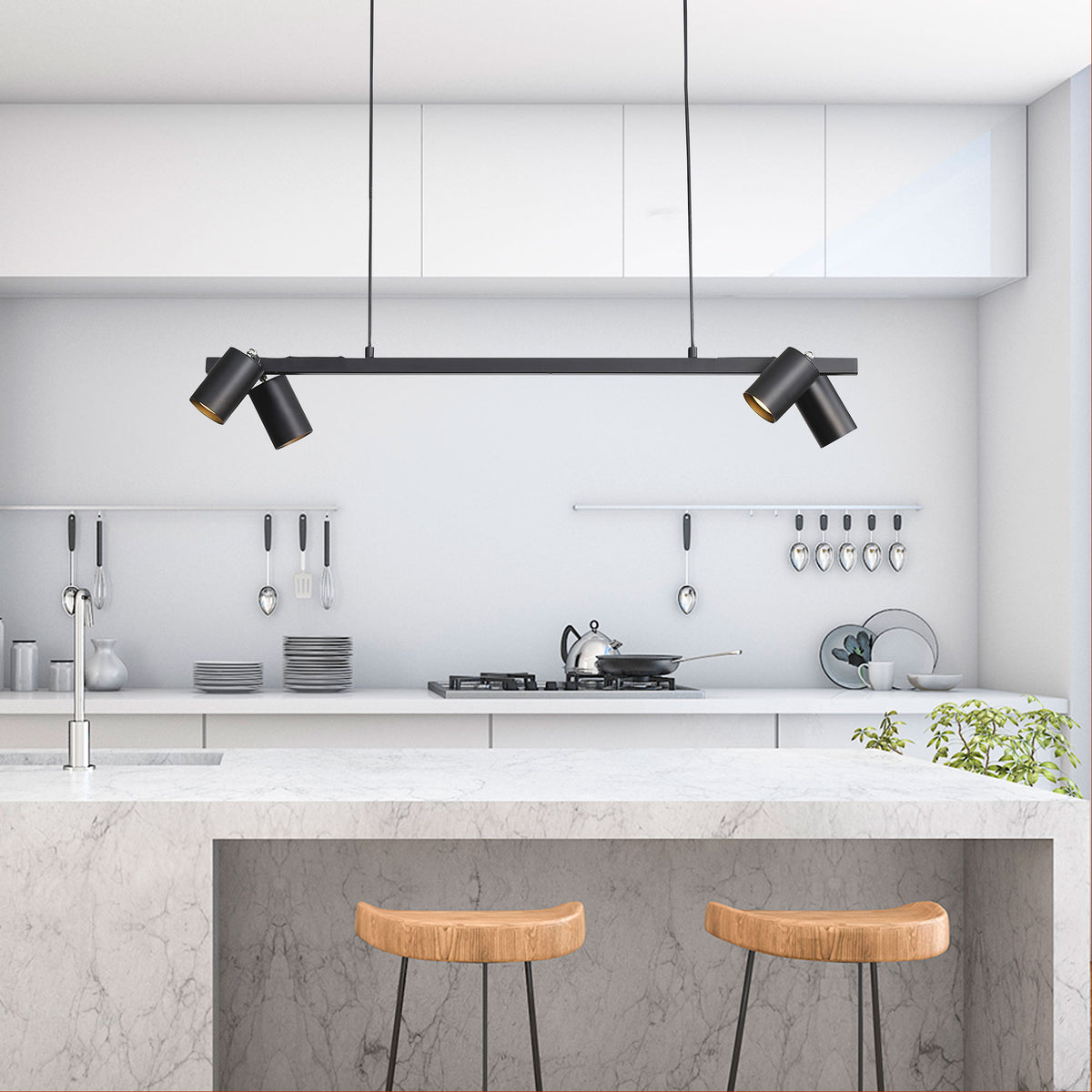 Black Linear Spotlight Pendant - Bridge 4 Black