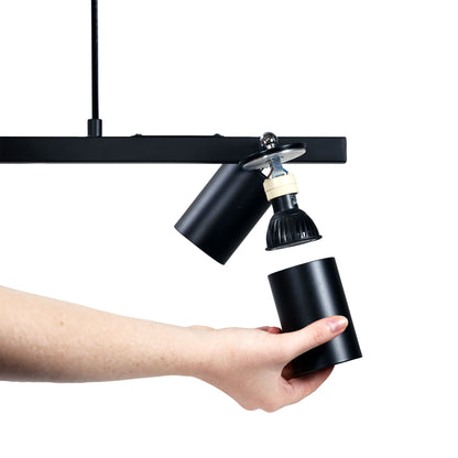 Black Linear Spotlight Pendant - Bridge 6 Black