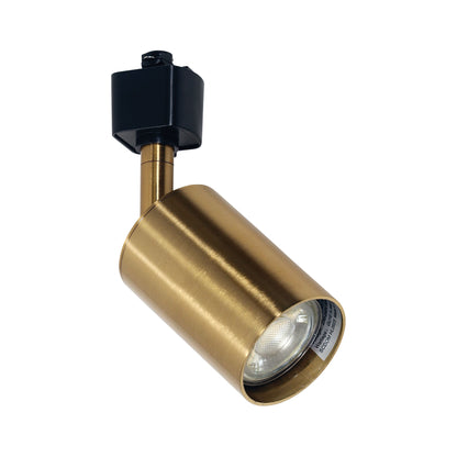 Black and Satin Brass GU10 Track Spot - Bridge Track Black and Brass