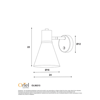 Wall Light with Switch - Norbert W Switch