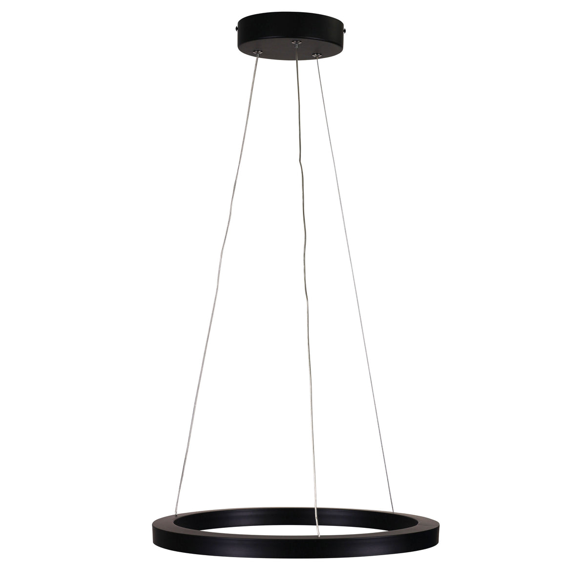 Modern Tricolour LED Halo Pendant - Nebula.40 Cts Black