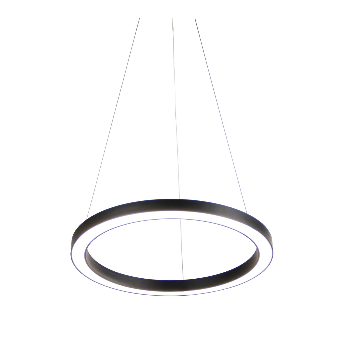 Modern Tricolour LED Halo Pendant - Nebula.40 Cts Black