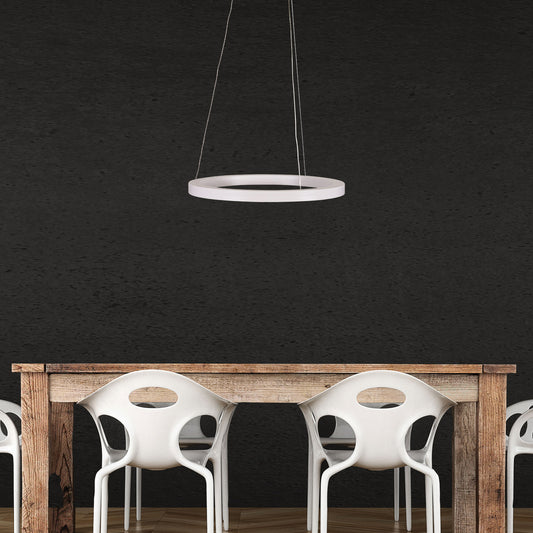 Modern Tricolour LED Halo Pendant - Nebula 40 CTS White