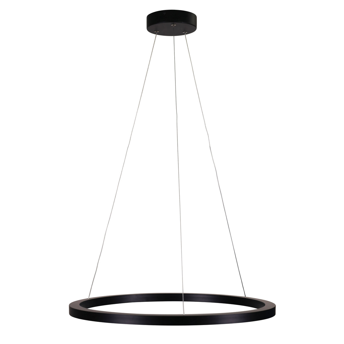 Modern Tricolour LED Halo Pendant - Nebula.60 Cts Black