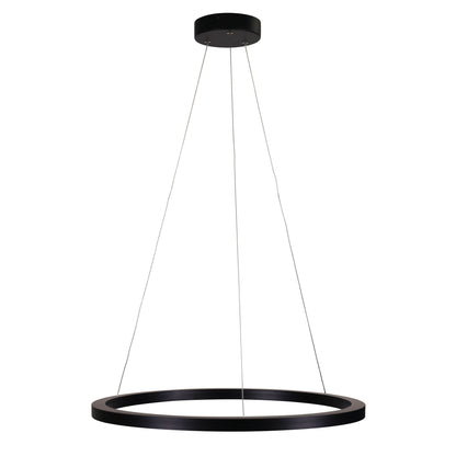 Modern Tricolour LED Halo Pendant - Nebula.60 Cts Black