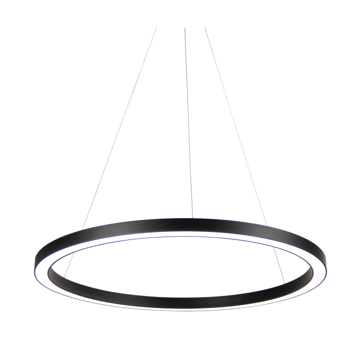 Modern Tricolour LED Halo Pendant - Nebula.60 Cts Black