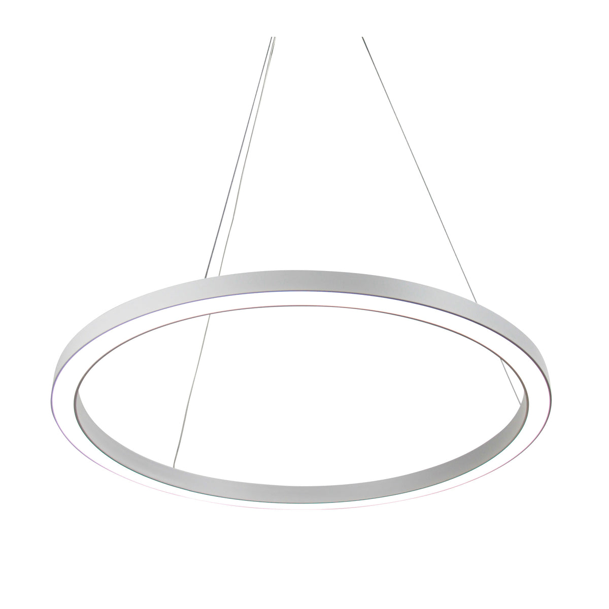 Modern Tricolour LED Halo Pendant - Nebula.60 Cts White