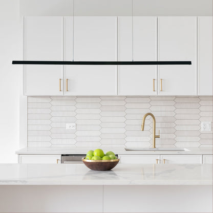 Slimline Tricolour LED Linear Pendant - Shard.1500 Black