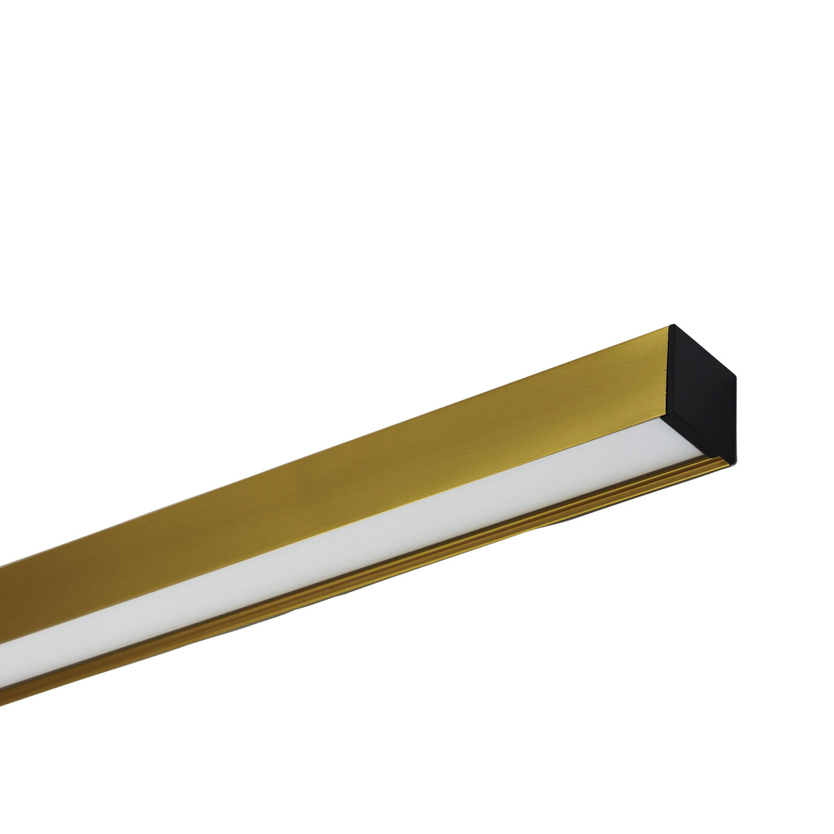 Slimline Tricolour LED Linear Pendant - Shard.1500 Satin Brass