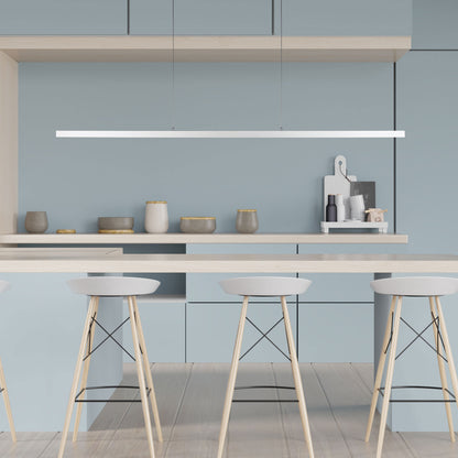 Slimline Tricolour LED Linear Pendant - Shard.1500 White