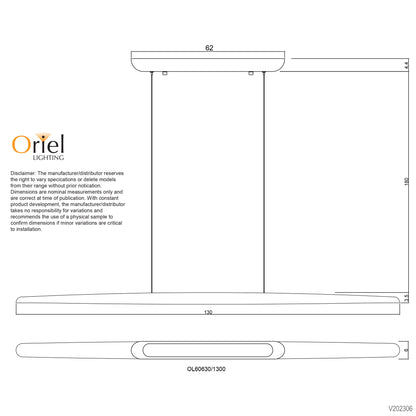 Ash Wood Tricolour LED Linear Pendant - Eastoft