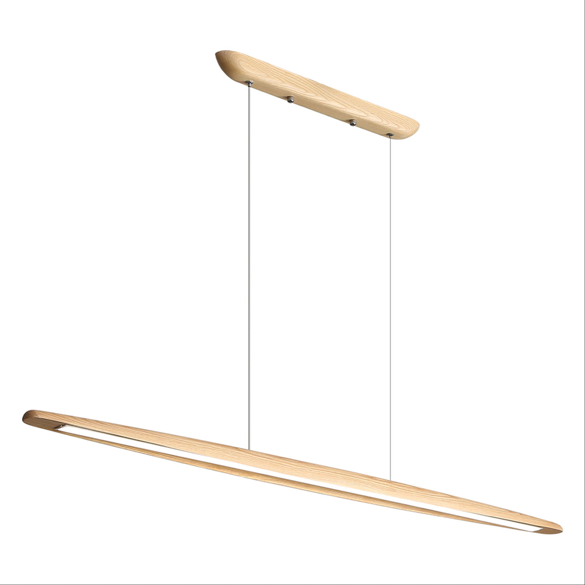 Ash Wood Tricolour LED Linear Pendant - Eastoft