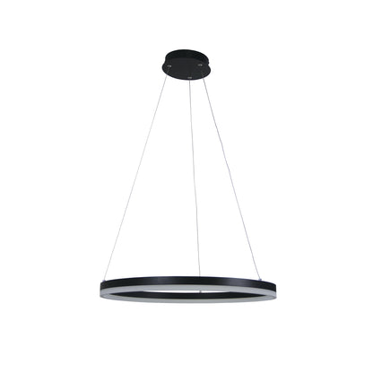 Modern Tricolour LED Halo Pendant - Cronus.60 Black