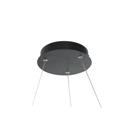 Modern Tricolour LED Halo Pendant - Cronus.60 Black