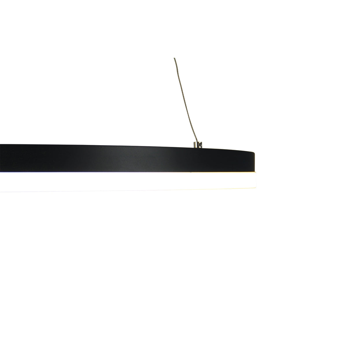Modern Tricolour LED Halo Pendant - Cronus.60 Black