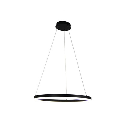 Modern Tricolour LED Halo Pendant - Cronus.60 Black