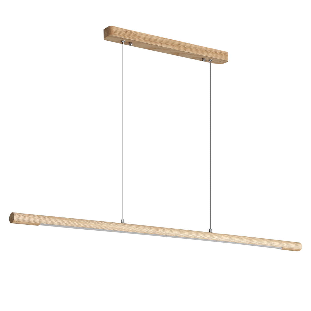 Ash Wood Tricolour LED Linear Pendant - Caber