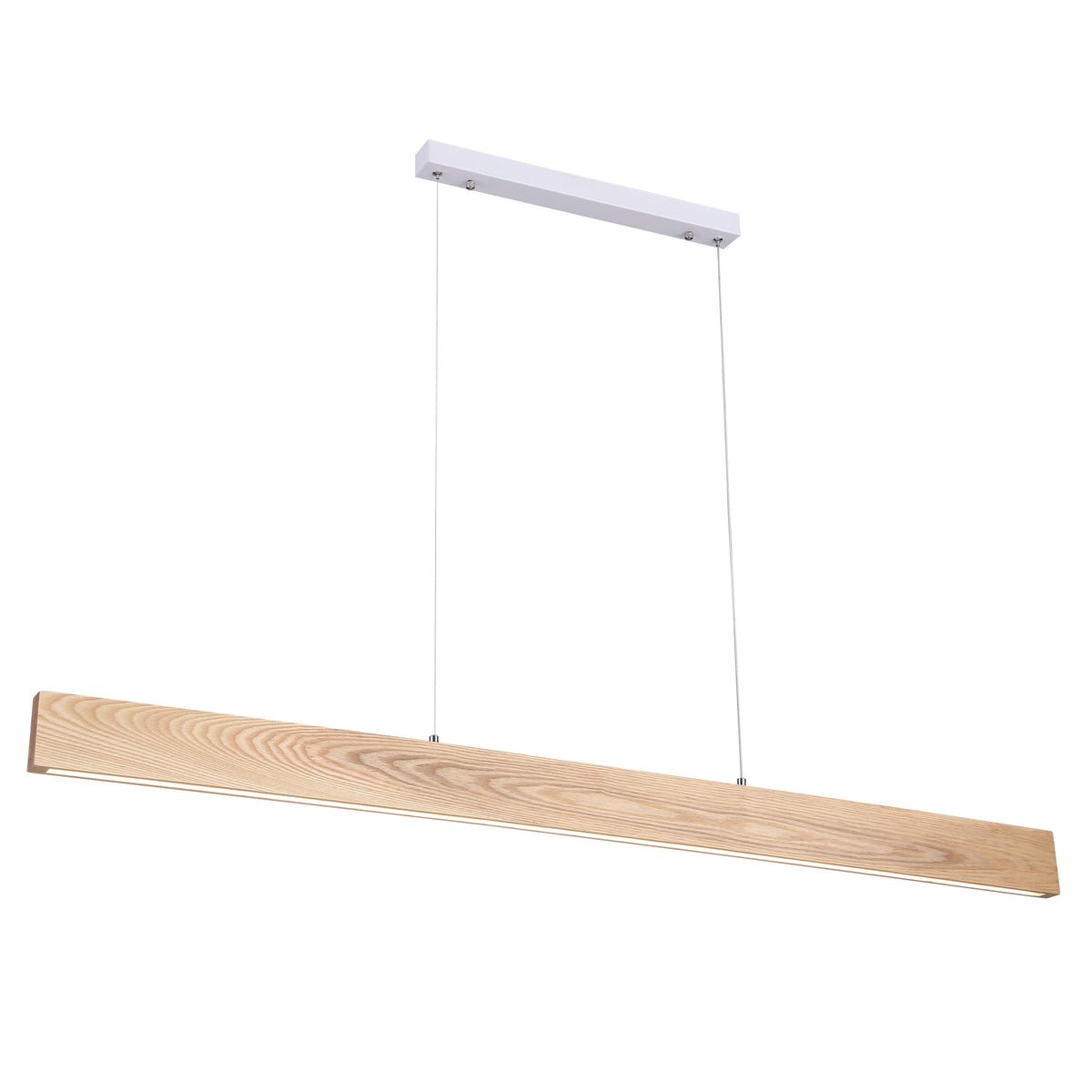 Ash Wood Tricolour LED Linear Pendant - Langtoft