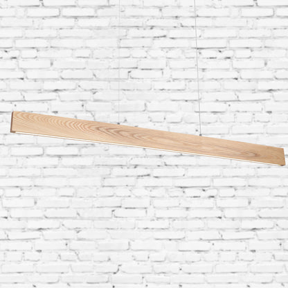 Ash Wood Tricolour LED Linear Pendant - Langtoft