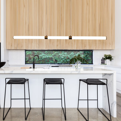 Opal Matt Tricolour LED Linear Pendant - Kallita Bronze