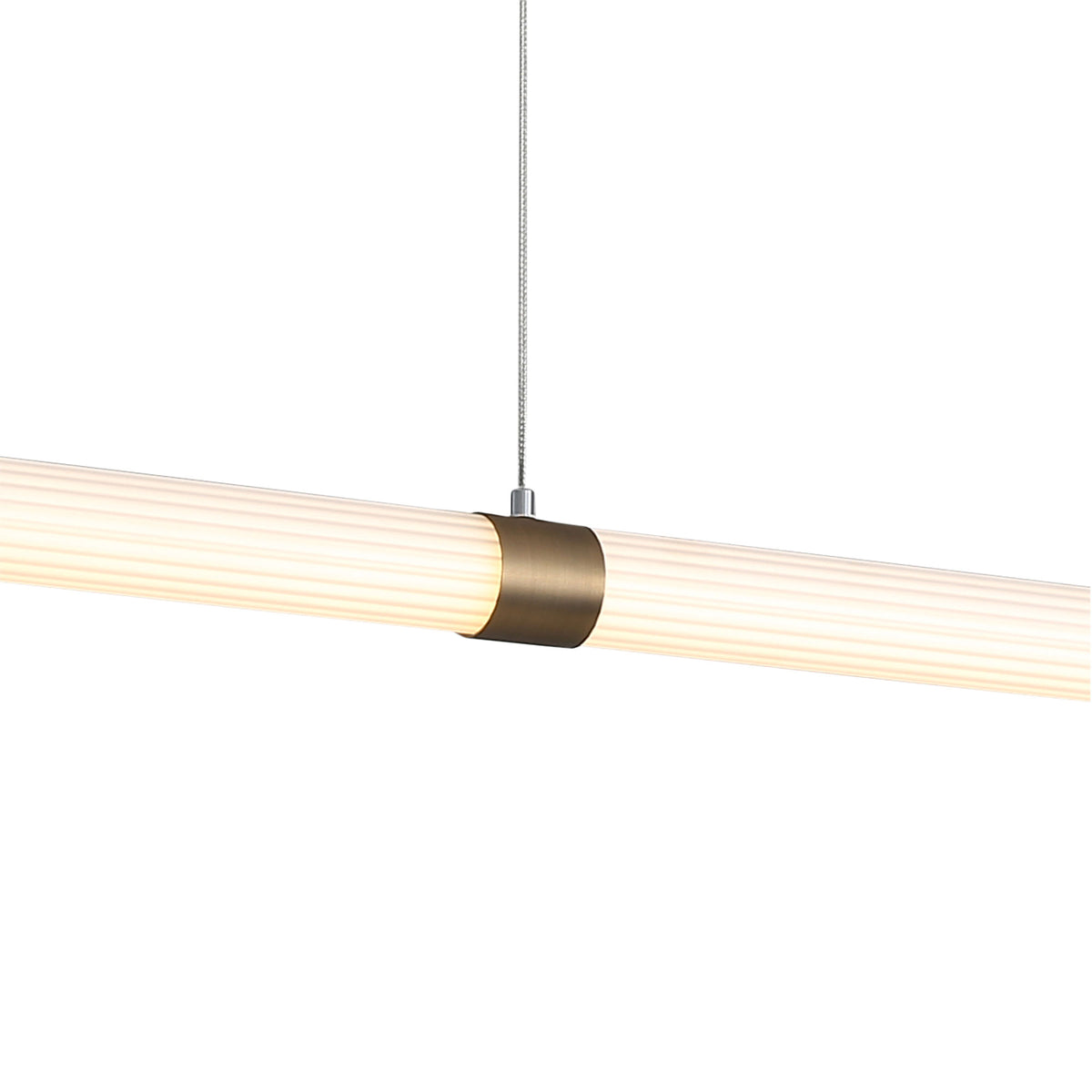 Ribbed Tricolour LED Linear Pendant - Maxwell Bronze