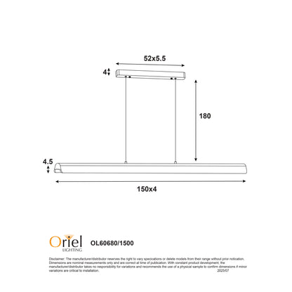 Ash Wood Tricolour LED Linear Pendant - Kerf.150