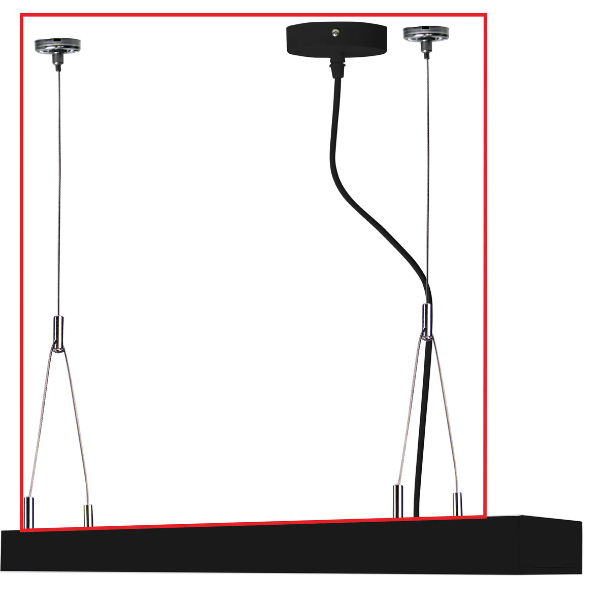 Use with the Vana Surface Mount Ceiling Light - Vana Suspension Black