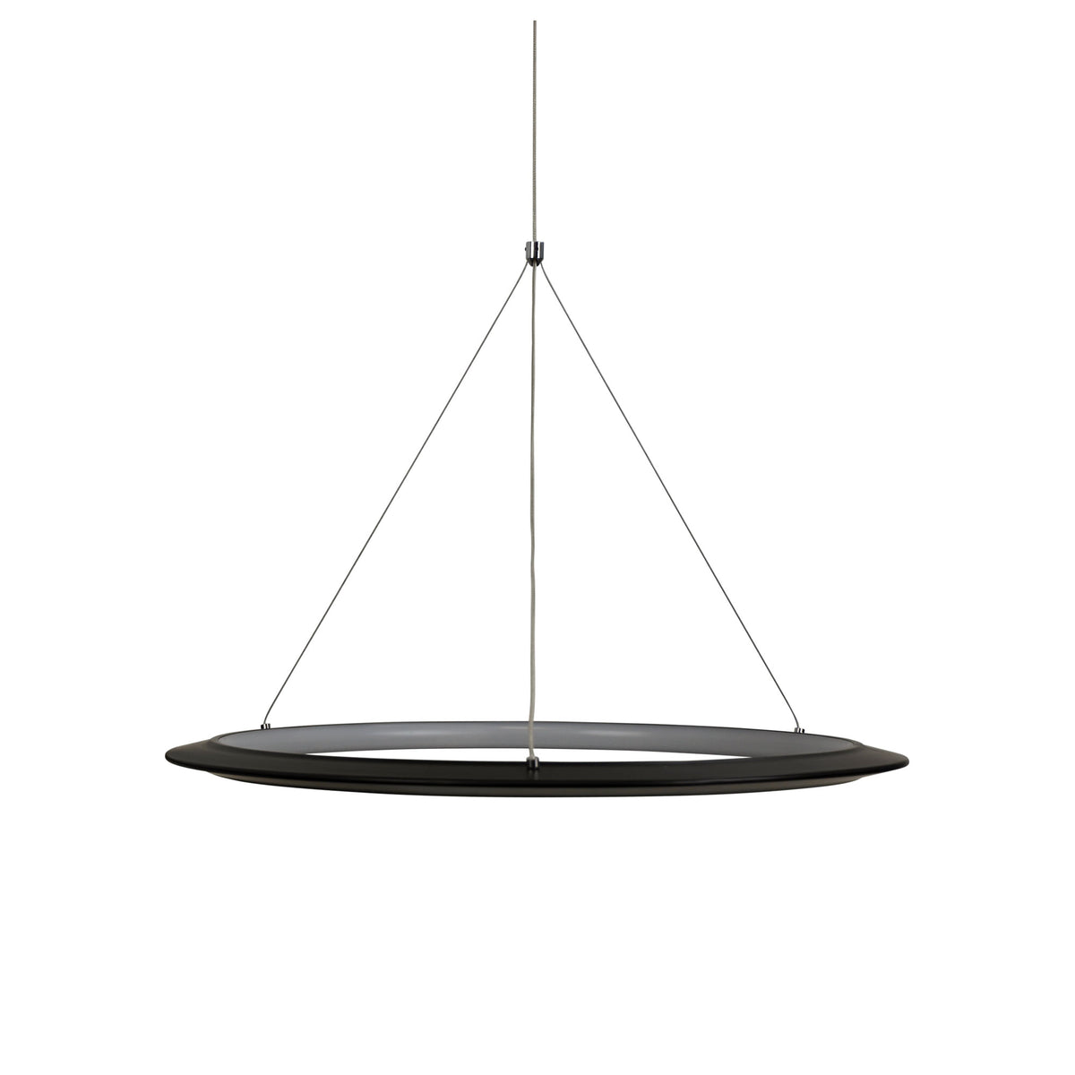 Modern Tricolour LED Halo Pendant - Saturn.60 Black