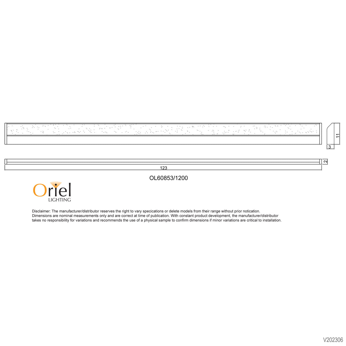 120cm Tricolour LED Vanity Light - Mode.120 Cts