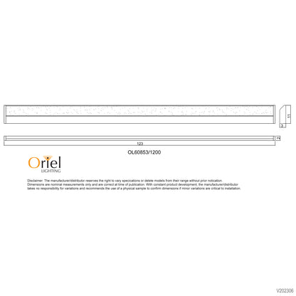 120cm Tricolour LED Vanity Light - Mode.120 Cts