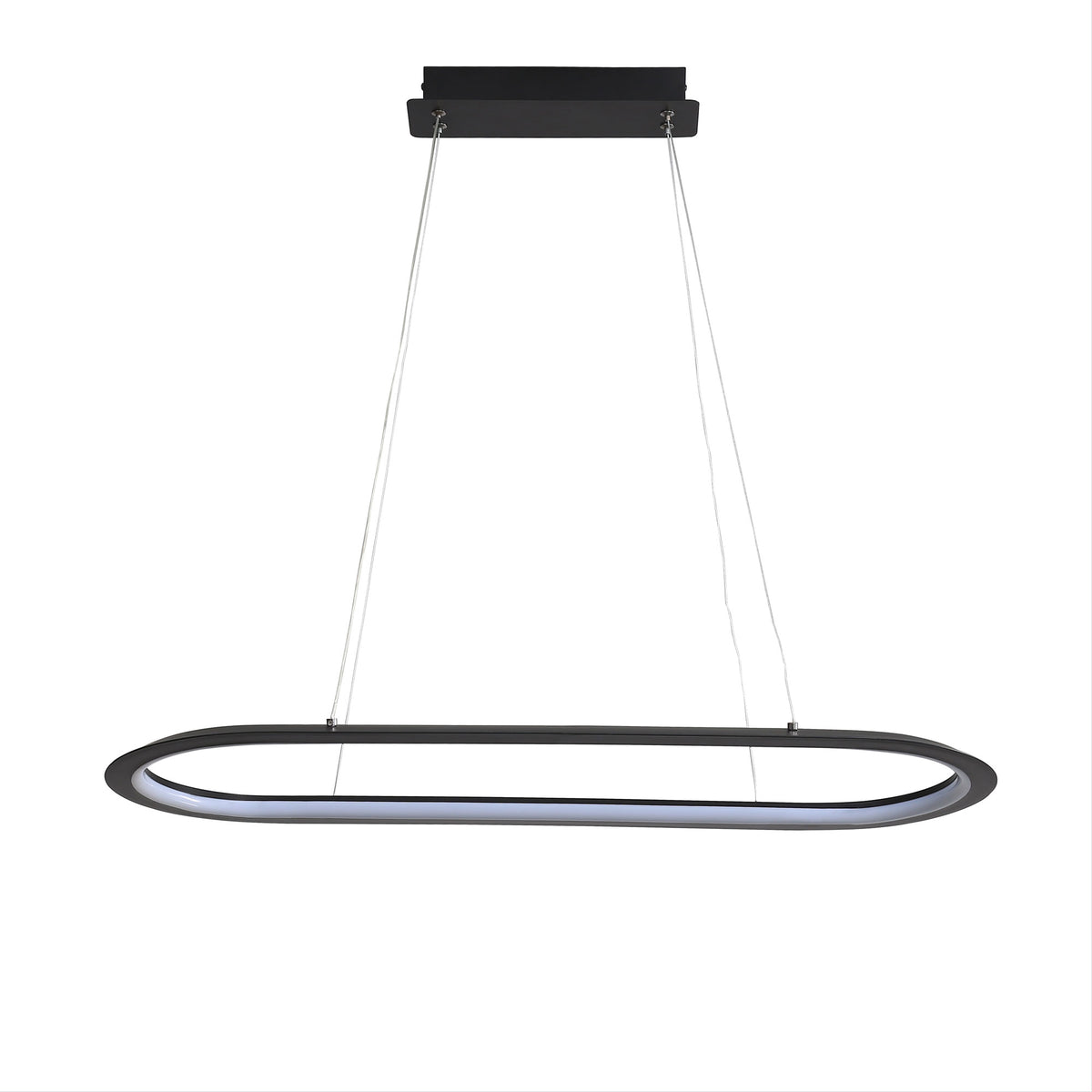 Tricolour LED Pendant - Ovale Black