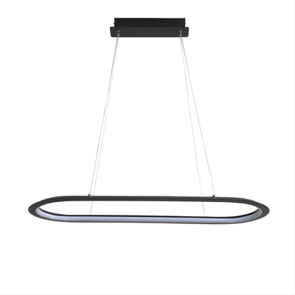 Tricolour LED Pendant - Ovale Black