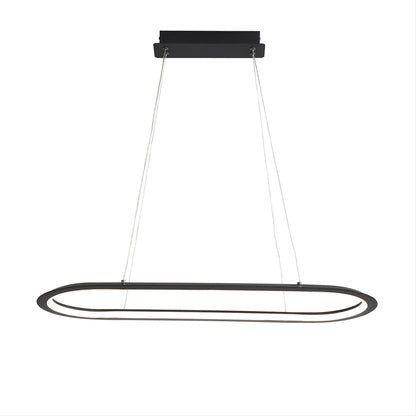Tricolour LED Pendant - Ovale Black