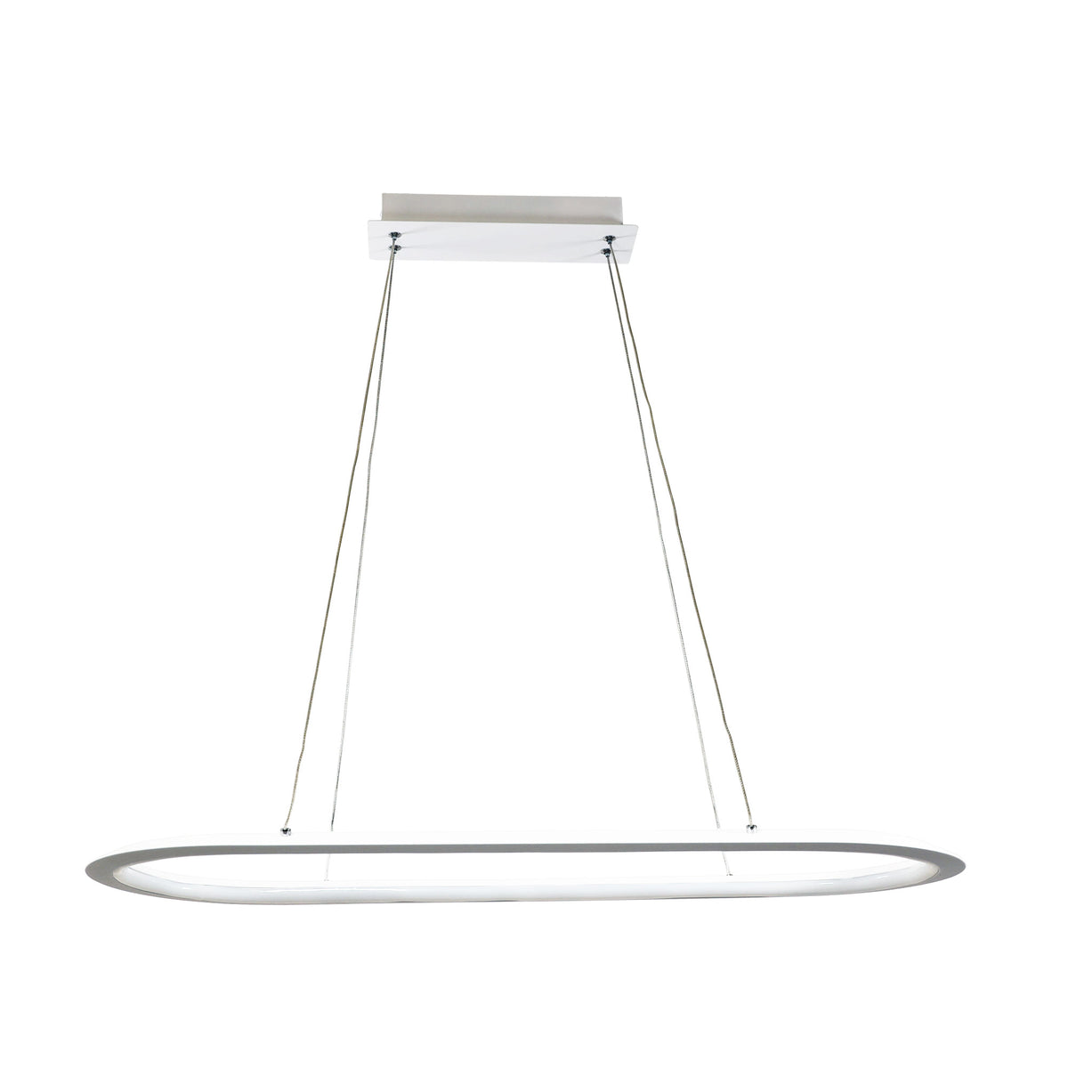 Tricolour LED Pendant - Ovale White