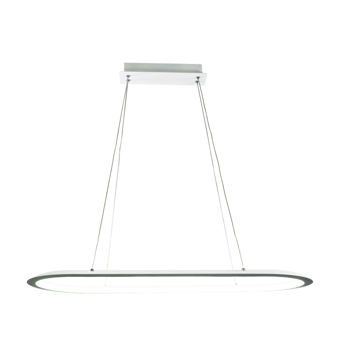 Tricolour LED Pendant - Ovale White