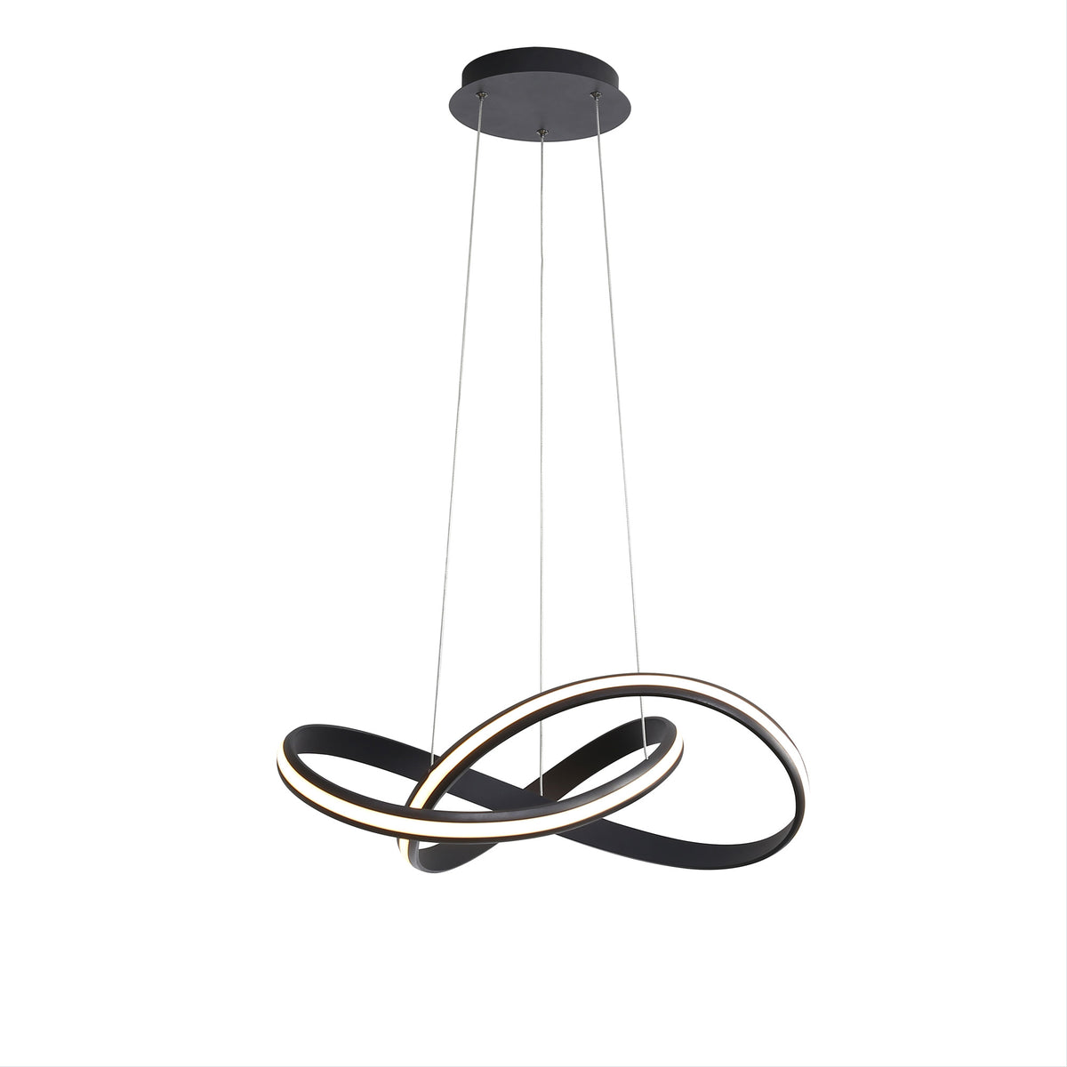 Tricolour LED Pendant - Spira Black