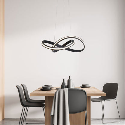 Tricolour LED Pendant - Spira Black