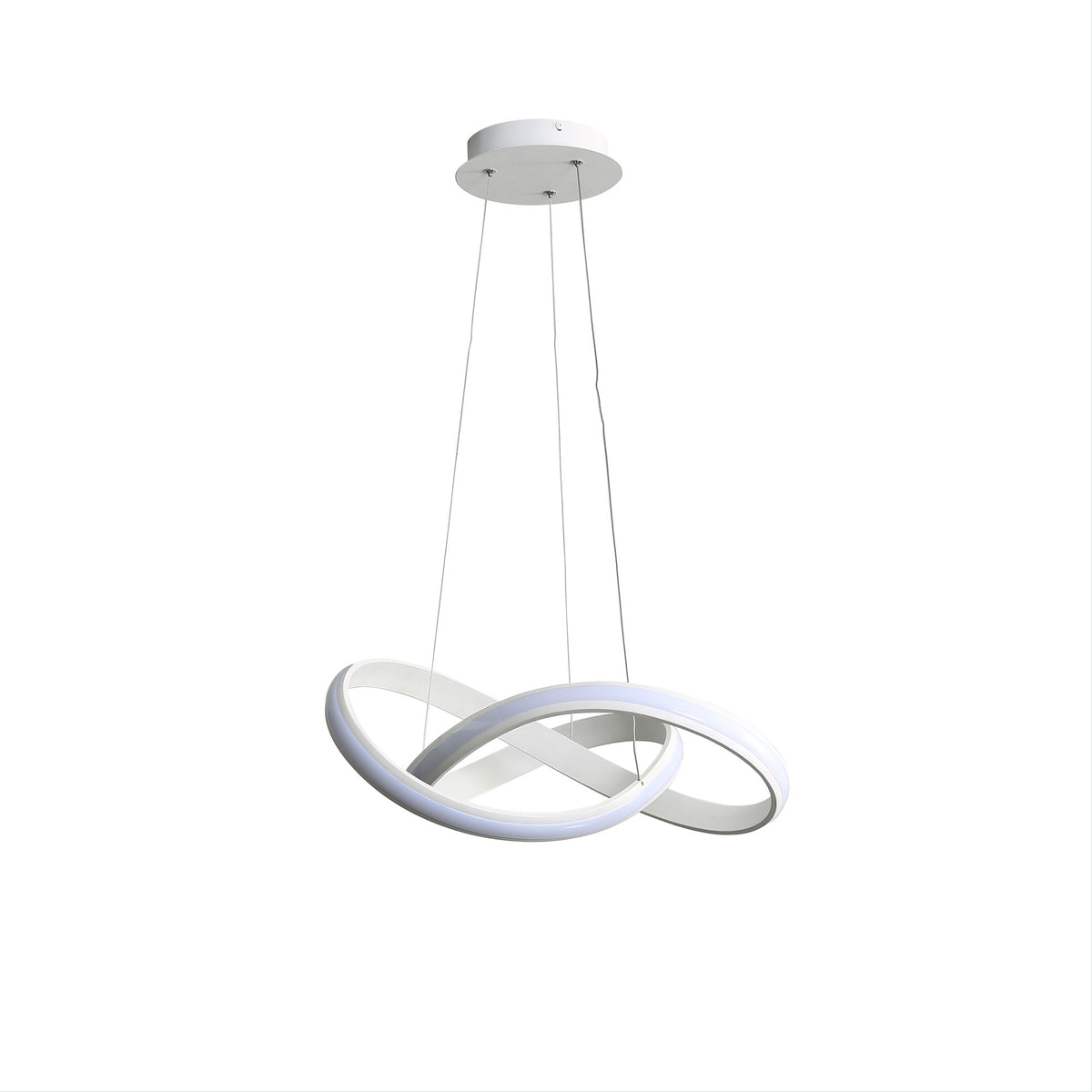 Tricolour LED Pendant - Spira White