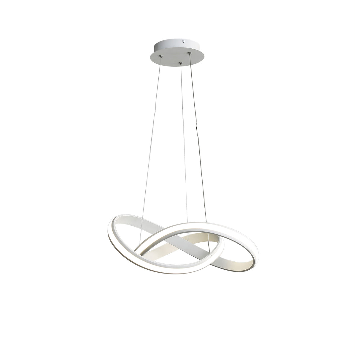 Tricolour LED Pendant - Spira White