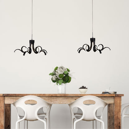 Tricolour LED Pendant - Noodle.50 Black