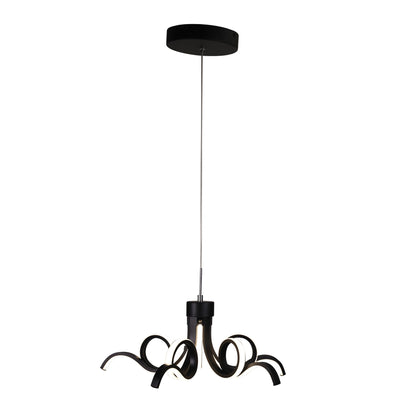 Tricolour LED Pendant - Noodle.50 Black