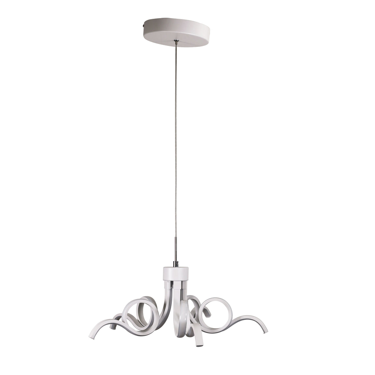 Tricolour LED Pendant - Noodle.50 White
