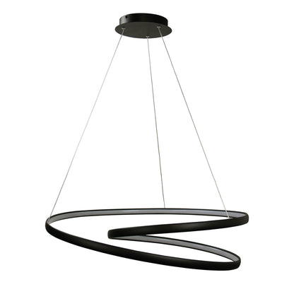 Modern Tricolour LED Spiral Pendant - Infinity Cts Black
