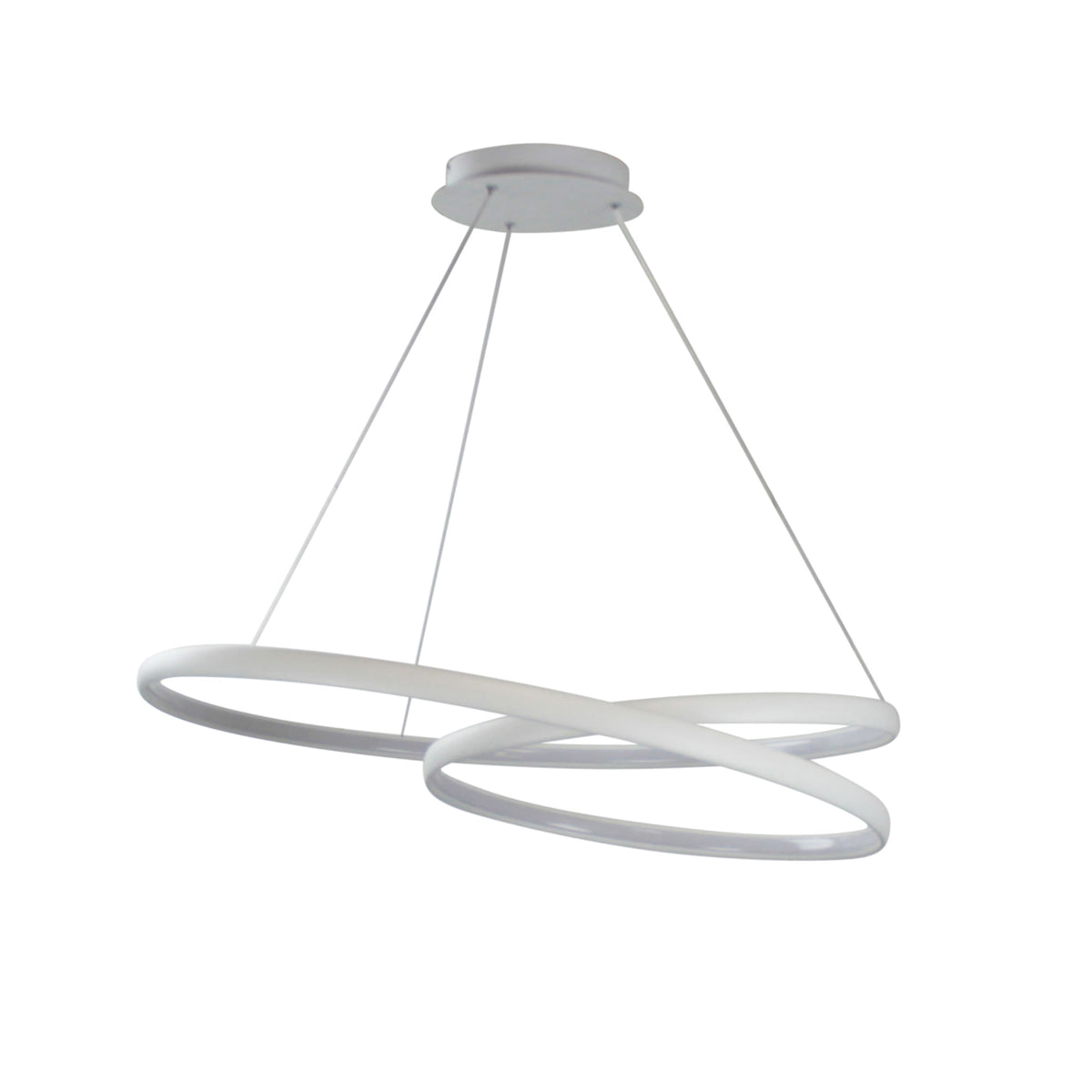 Modern Tricolour LED Spiral Pendant - Infinity Cts White